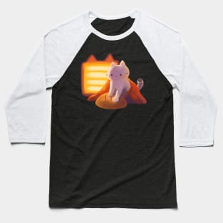 Warm Kitty Kneading Bread Baseball T-Shirt